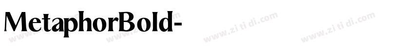 MetaphorBold字体转换