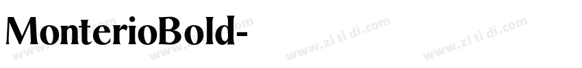 MonterioBold字体转换