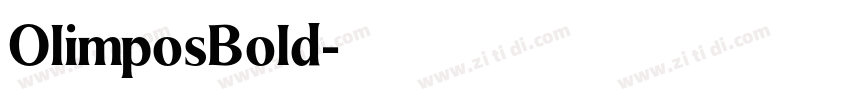 OlimposBold字体转换