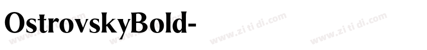 OstrovskyBold字体转换