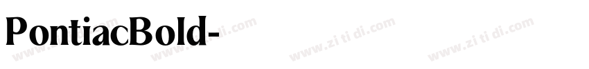 PontiacBold字体转换