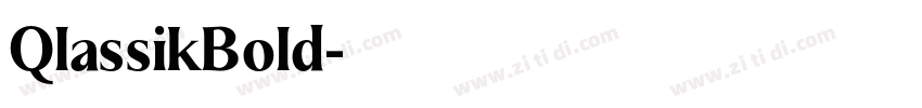 QlassikBold字体转换
