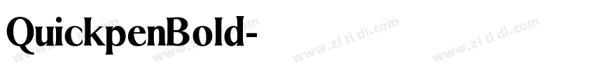 QuickpenBold字体转换