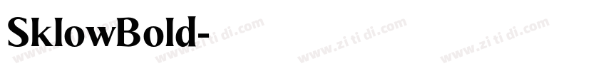 SklowBold字体转换