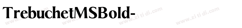 TrebuchetMSBold字体转换