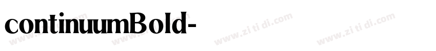 continuumBold字体转换