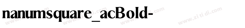 nanumsquare_acBold字体转换