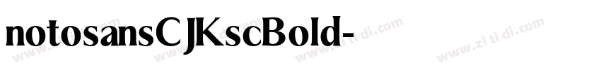 notosansCJKscBold字体转换