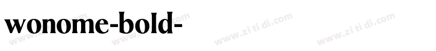 wonome-bold字体转换