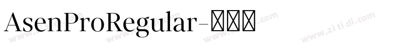AsenProRegular字体转换
