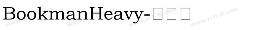 BookmanHeavy字体转换