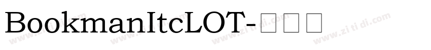 BookmanItcLOT字体转换