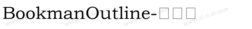 BookmanOutline字体转换