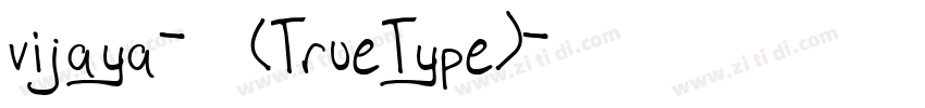 vijaya-粗体(TrueType)字体转换