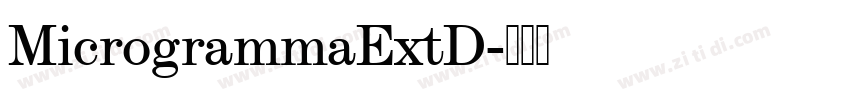 MicrogrammaExtD字体转换