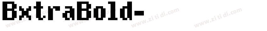 BxtraBold字体转换