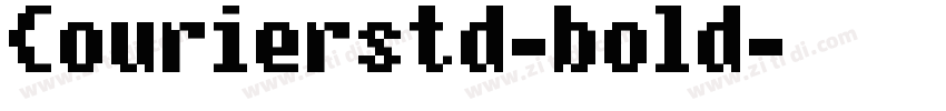 Courierstd-bold字体转换