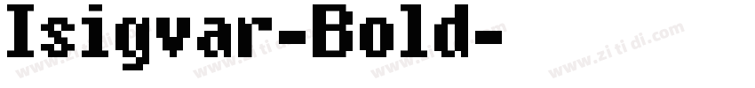Isigvar-Bold字体转换