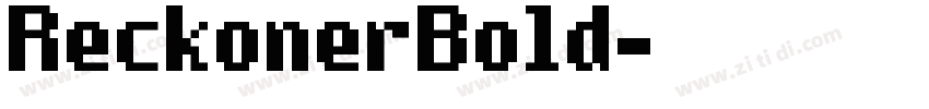 ReckonerBold字体转换