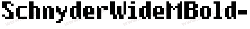 SchnyderWideMBold字体转换