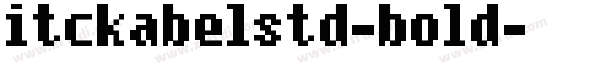 itckabelstd-bold字体转换