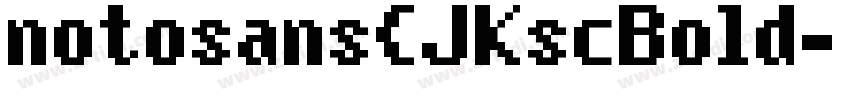 notosansCJKscBold字体转换