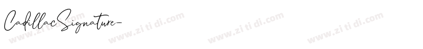 CadillacSignature字体转换