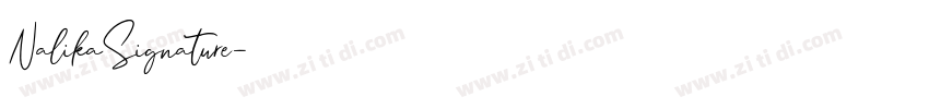NalikaSignature字体转换