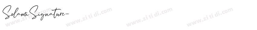SolamiSignature字体转换