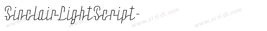 SinclairLightScript字体转换
