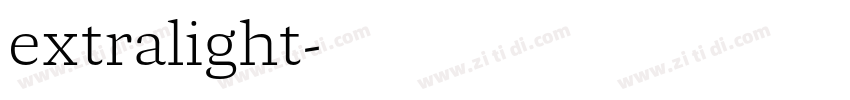 extralight字体转换