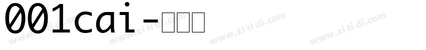 001cai字体转换