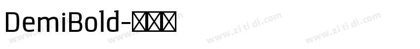 DemiBold字体转换