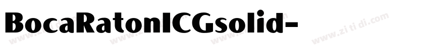 BocaRatonICGsolid字体转换