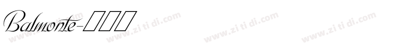 Balmonte字体转换