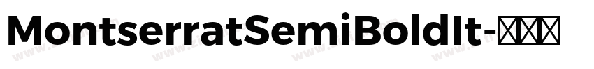 MontserratSemiBoldIt字体转换