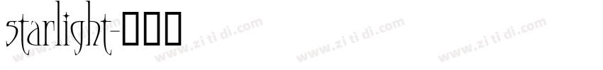 starlight字体转换