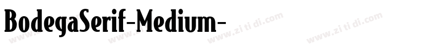 BodegaSerif-Medium字体转换