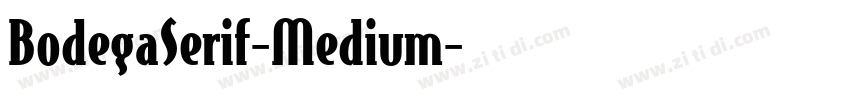 BodegaSerif-Medium字体转换