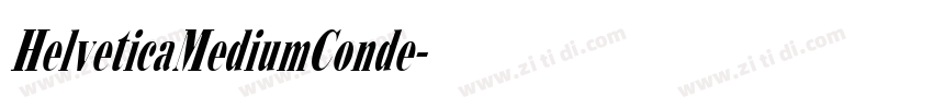 HelveticaMediumConde字体转换