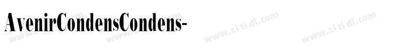 AvenirCondensCondens字体转换