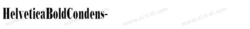 HelveticaBoldCondens字体转换