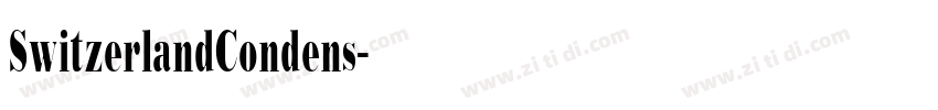 SwitzerlandCondens字体转换