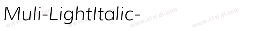 Muli-LightItalic字体转换