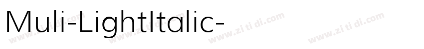Muli-LightItalic字体转换