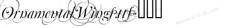 OrnamentalWings.ttf字体转换