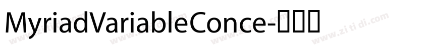 MyriadVariableConce字体转换