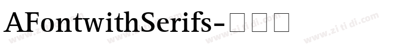 AFontwithSerifs字体转换
