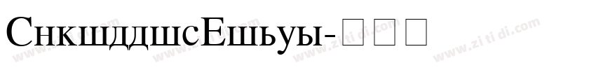 CyrillicTimes字体转换