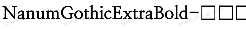 NanumGothicExtraBold字体转换